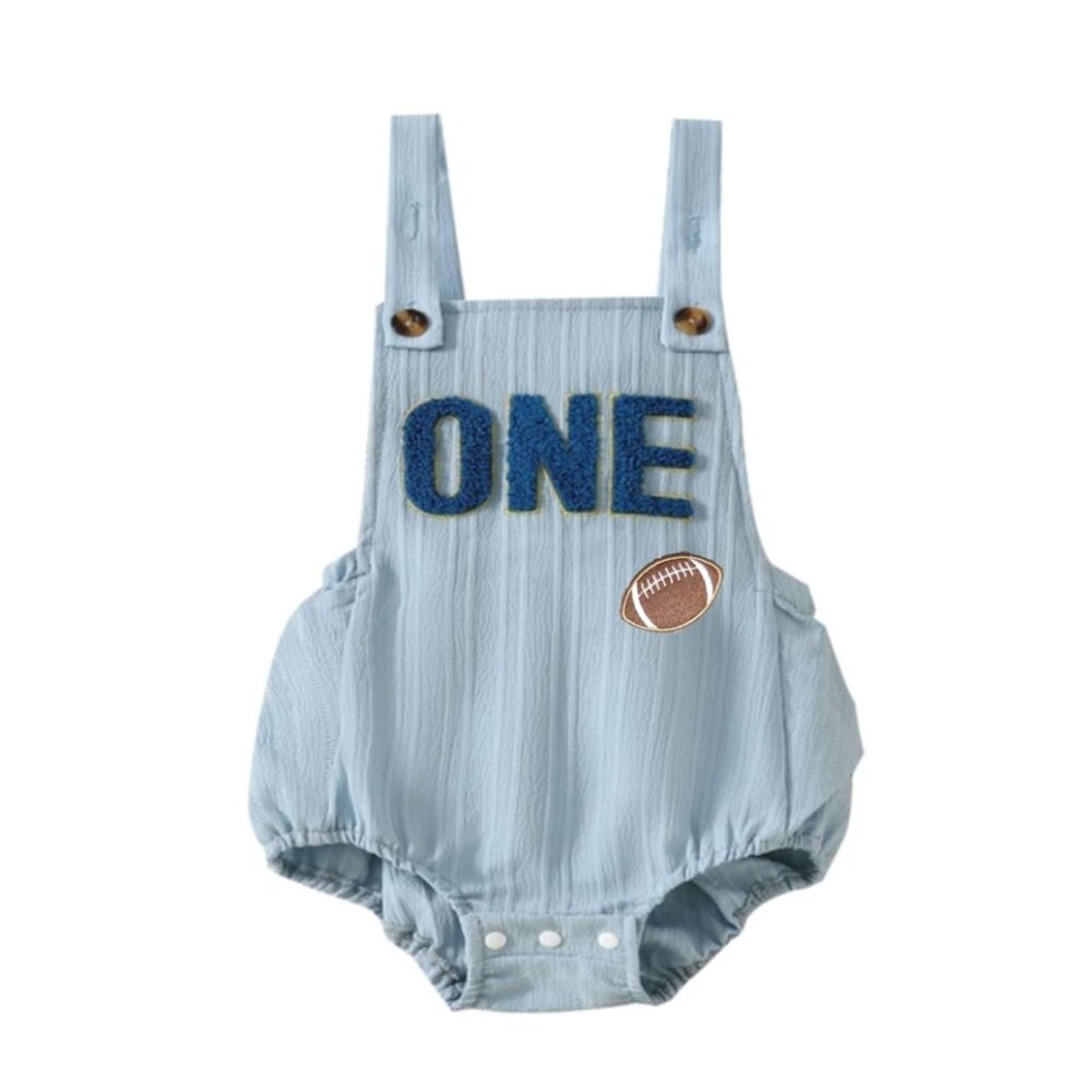 Football Romper Outfit Smash First Birthday Football Bodysuit Sport Birthday